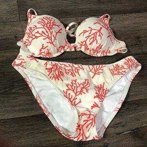 Coral Print Bikini